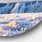 Designart - Amazing Winter Sunrise in Mountains' Large Landscape Metal Circle Wall Art